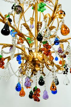 Vintage Venetian Crystal Fruits Design Chandelier - 399217