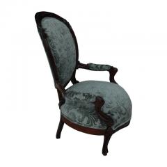 Vintage Victorian Style Spoon Back Lounge Chair - 2431998