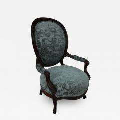 Vintage Victorian Style Spoon Back Lounge Chair - 2451701