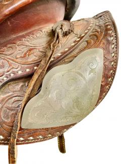 Vintage Western Cowboy Genuine Leather Horse Saddle - 3011056