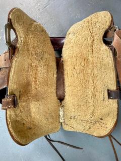 Vintage Western Cowboy Genuine Leather Horse Saddle - 3011058