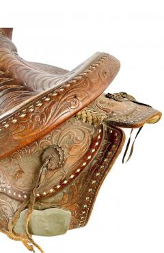 Vintage Western Cowboy Genuine Leather Horse Saddle - 3011060