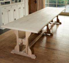 Vintage White Oak Dining Table - 3810798