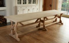 Vintage White Oak Dining Table - 3810799