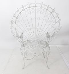 Vintage White Peacock Garden Armchairs - 1539539