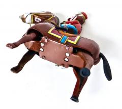 Vintage Wind Up Tin Toy Monkey Riding A Horse by Haji Co Japan Circa 1958 - 3268098