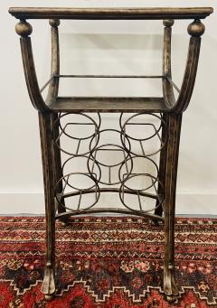 Vintage Wine Rack Metal Table in Antiqued Finish - 1591726