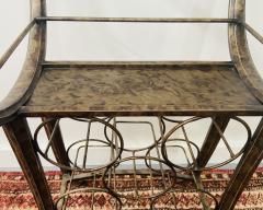 Vintage Wine Rack Metal Table in Antiqued Finish - 1591728