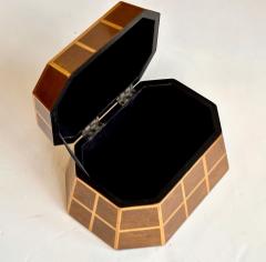 Vintage Wood Dresser Box Gold Leaf Striping w Lid 1960 - 4393610