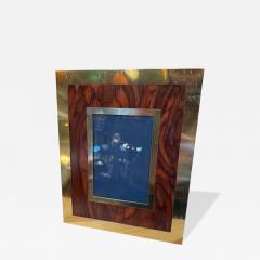 Vintage Wood and Brass Picture Frame - 4800883