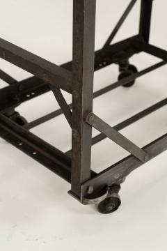 Vintage Wood and Iron French Bar Cart on Casters - 3970878