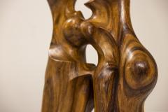 Vintage Wooden Biomorphic Sculpture featuring Abstract Figures - 3834141