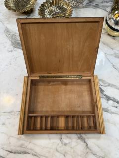 Vintage Wooden Desktop Organizer Box - 4639286