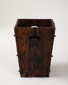 Vintage Wooden Waste Bin - 3934561