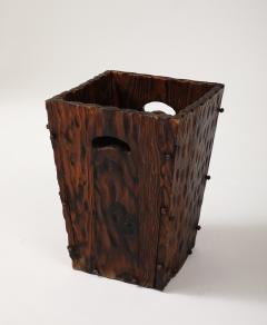 Vintage Wooden Waste Bin - 3934563