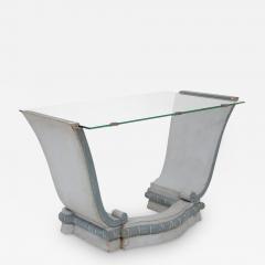 Vintage Writing Desk in Wood and Glass and Armchair - 2638680