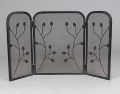 Vintage Wrought Iron Folding Fireplace Screen - 3940597