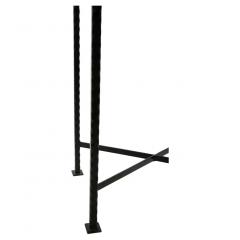 Vintage Wrought Iron Painted Wood Top Side Tables - 2786533