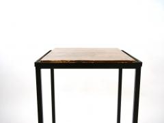 Vintage Wrought Iron Painted Wood Top Side Tables - 2786534