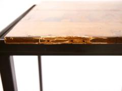 Vintage Wrought Iron Painted Wood Top Side Tables - 2786535
