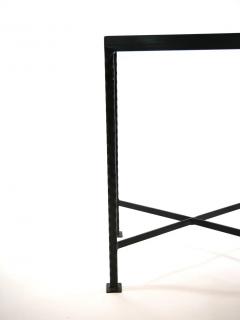 Vintage Wrought Iron Painted Wood Top Side Tables - 2786538