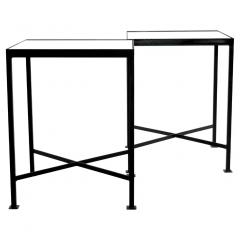Vintage Wrought Iron Pair Side End Table - 2786345