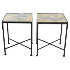 Vintage Wrought Iron Pair Side End Table - 2786346
