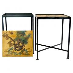 Vintage Wrought Iron Pair Side End Table - 2786351
