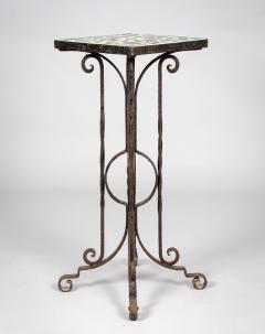 Vintage Wrought Iron Tile Top Table - 3086764