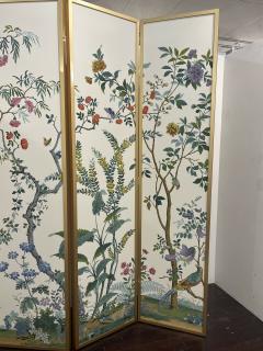 Vintage Zuber Decor Chinois 4 Panel Screen - 4061466