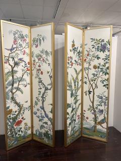 Vintage Zuber Decor Chinois 4 Panel Screen - 4347873