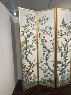 Vintage Zuber Decor Chinois 4 Panel Screen - 4347882