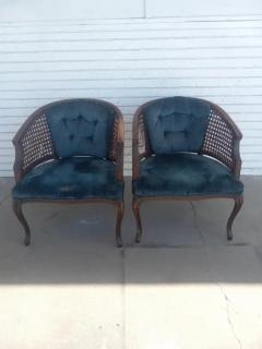 Vintage cane Round back Arm Chairs - 4003188