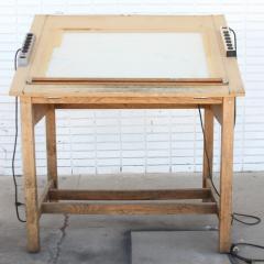 Vintage drafting table with light - 3511943