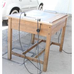 Vintage drafting table with light - 3511949