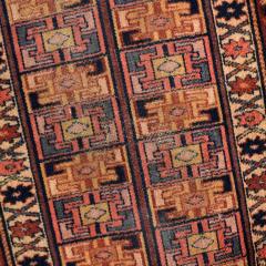 Vintage geometric wool turkish milas style hand woven rug 2 10 x 2 2  - 1598586
