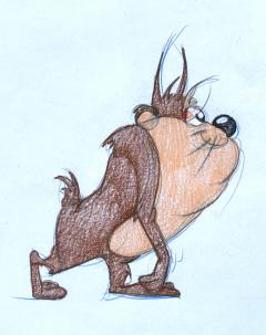 Virgil Ross Tasmanian Devil and Daffy Duck  - 4786661