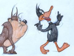Virgil Ross Tasmanian Devil and Daffy Duck  - 4786663