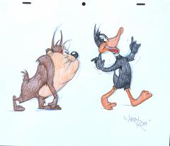 Virgil Ross Tasmanian Devil and Daffy Duck  - 4786665