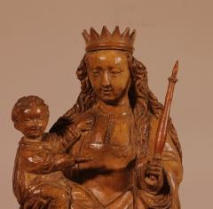 Virgin And Child In Walnut 17th Century From France - 3865889