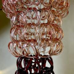 Vistosi Giogali Cascade Chandelier in Gradient Red Glass by Angelo Mangiarotti - 2476446