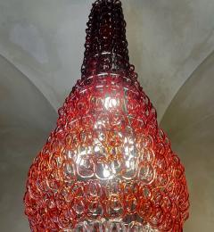 Vistosi Giogali Cascade Chandelier in Gradient Red Glass by Angelo Mangiarotti - 2476454