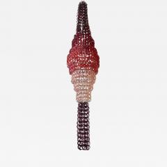 Vistosi Giogali Cascade Chandelier in Gradient Red Glass by Angelo Mangiarotti - 2480259