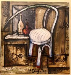 Vitaly Dlugy White Chair 1989 Oil on Canvas - 2976589