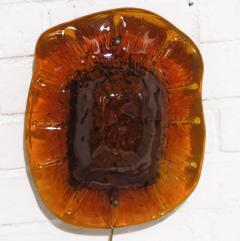 Vitrika Wall Amber Glass Sconce - 2964006