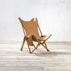 Vittoriano Vigano Armchair Tripolina by Vittoriano Vigan with Faux Leather Cover and Pocket - 3540229