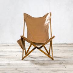 Vittoriano Vigano Armchair Tripolina by Vittoriano Vigan with Faux Leather Cover and Pocket - 3540233