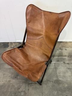 Vittoriano Vigano Italian Tripolina Folding Safari Chair Attributed to Vittoriano Vigan 1960s - 4591036