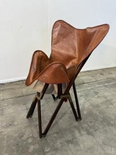 Vittoriano Vigano Italian Tripolina Folding Safari Chair Attributed to Vittoriano Vigan 1960s - 4591040