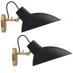 Vittoriano Vigano Pair of Vittoriano Vigan VV Cinquanta Sconces in Red and Black - 612780